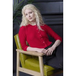 Fara Bomulds cardigan Red