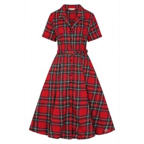 Banned Red Hannah Holiday ternet 1950'er skjortekjole