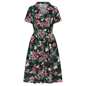 Banned Navy Kate Tropical 1950'er skjortekjole