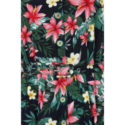 Banned Navy Kate Tropical 1950'er skjortekjole