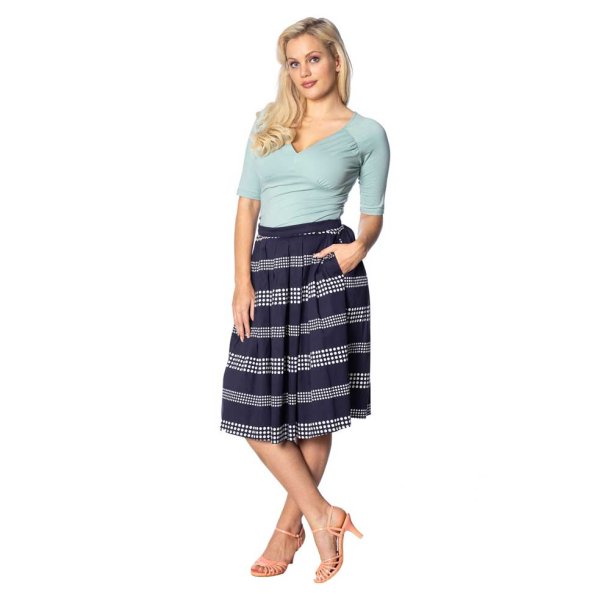 Sail Away Pleats swing nederdel 