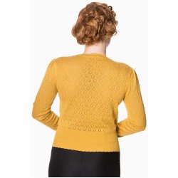 Basic Instinct top med wrap effekt sennepsgul