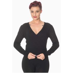 Basic Instinct top med wrap effekt sort