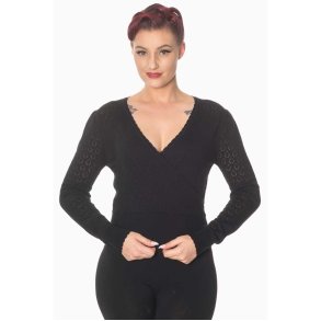 Basic Instinct top med wrap effekt sort