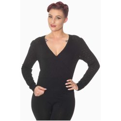Basic Instinct top med wrap effekt sort