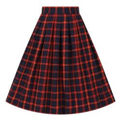 Christmas Check Swing nederdel Rd