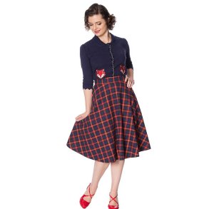 Mrs Claus Check Swing nederdel Rd