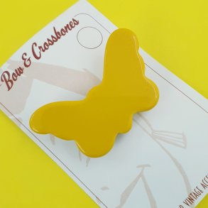 Penelope Gul sommerfugl broche