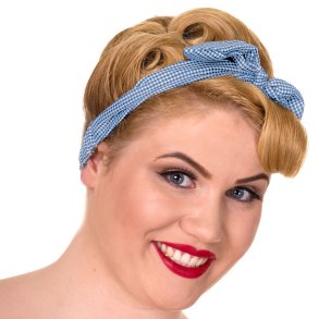 Brazen Hrbnd lysebl og hvid gingham