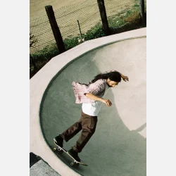 Brixton Bunker Seersucker Cranberry