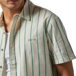 Brixton Cru Stripe Beige Pine/Aquatic
