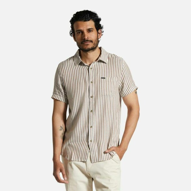 Brixton Charter Herringbone Stripe Off white/Bison