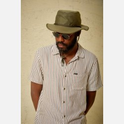 Brixton Charter Herringbone Stripe Off white/Bison