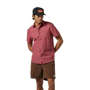 Brixton Charter Print Rust Red Paisley