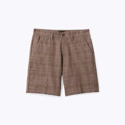 Brixton Choice Chino shorts Brown/Cream Houndstooth