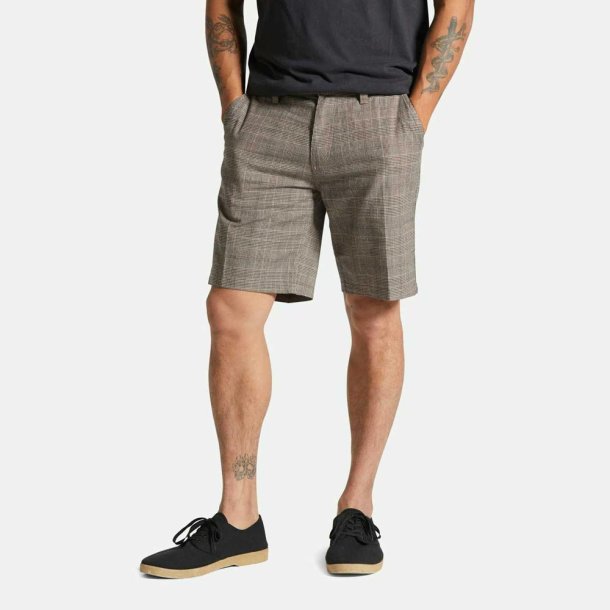 Brixton Choice Chino shorts Brown/Cream Houndstooth