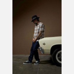 Brixton Cru Linen Blend Relaxed - Pinecone Blue