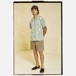 Brixton Bunker Slub Off White/Chinois Green