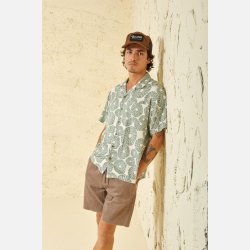 Brixton Bunker Slub Off White/Chinois Green