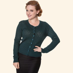 Cardigan med drbemnster grn