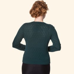 Cardigan med drbemnster grn