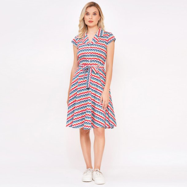 Circus The Seaside stribet retro 50er kjole