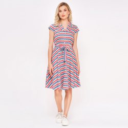 Circus The Seaside stribet retro 50er kjole