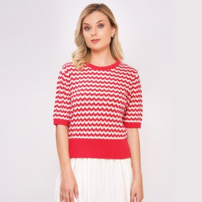 Circus Chevron jumper Hibiscus (Eco)