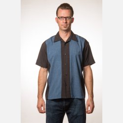 Steady Clothing Blue Panel skjorte