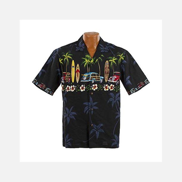 Classic Woody Black Hawaii skjorte