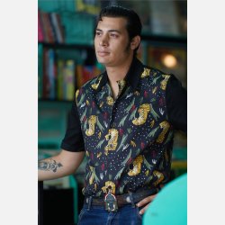 Collectif David 50s Tiger skjorte