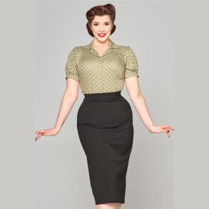Luana Vintage Polka 40er skjortebluse