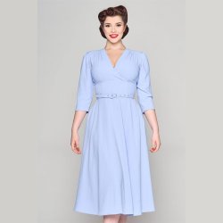 Collectif Marcella Retro Swingkjole i lysebl