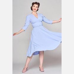 Collectif Marcella Retro Swingkjole i lysebl