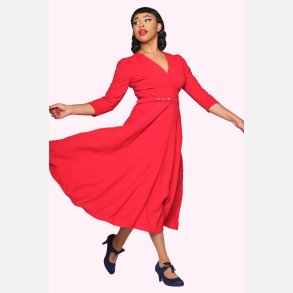 Collectif Marcella Retro Swingkjole i rd