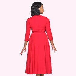 Collectif Marcella Retro Swingkjole i rd