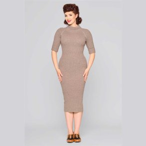 Collectif Olive Marl strikket Pencilkjole