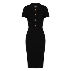 Collectif Maya strikket pencilkjole i polostil