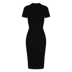 Collectif Maya strikket pencilkjole i polostil