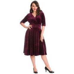 Date night Fit and flare Aubergine
