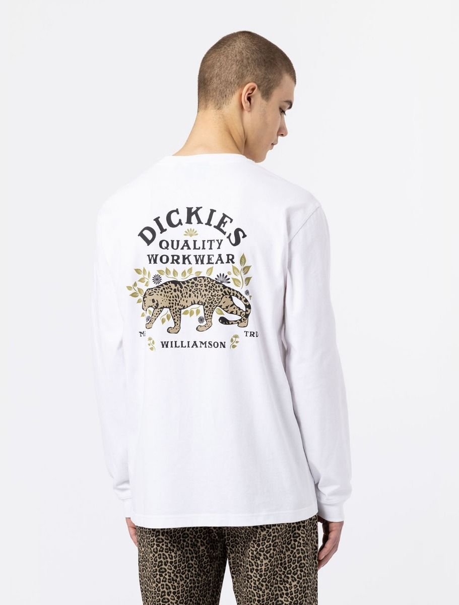 etiket Gentage sig Kompleks Dickies Fort Lewis Langærmet T-shirt White - Dickies - Rockahula