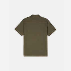 Dickies Madras Relaxed Fit Shirt Military Green