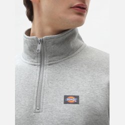 Dickies Oakport Quarter Zip Grey Melange