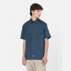 Dickies Relaxed Fit Workshirt kortrmet Air Force Blue