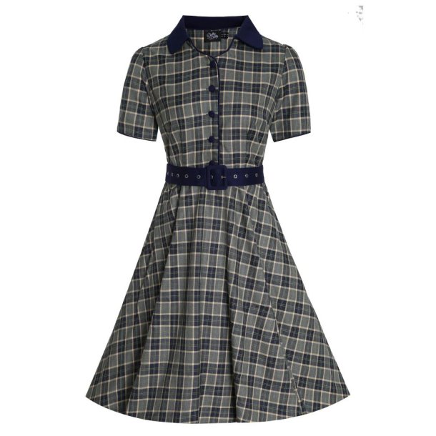 Dolly Penelope Retro navyternet 1950'er swingkjole