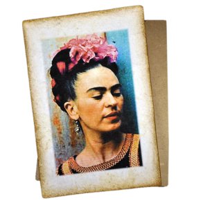 Mexicansk Postkort Frida Kahlo portrt