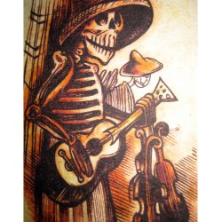 Mexicansk Postkort Guitarrista