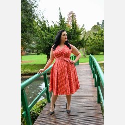 Hearts Hannah 1950'er polkadot skjortekjole