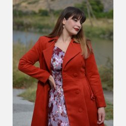 Hearts Imogen Swing Coat orange