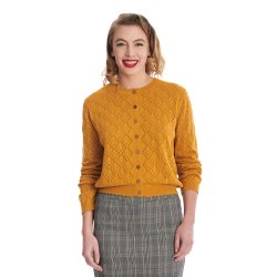 Hearts Charm Cardigan sennepsgul 